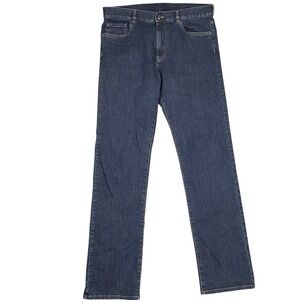Canali Jeans Mens 36W 37L Dark Blue Italian Quiet‎ Luxury Minimalist Stretch